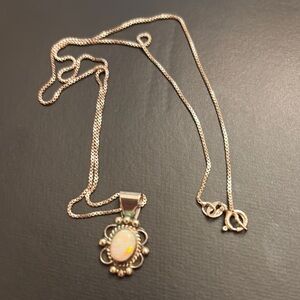 Elegant Opal Pendant Necklace